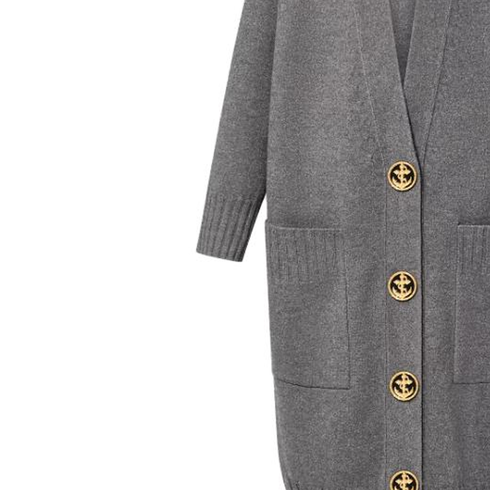 Shop (W) LOUIS VUITTON SS23 Kardigan Rajut Lengan Panjang Kelabu 1ABDTP