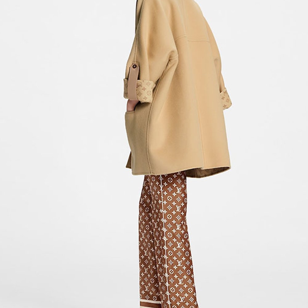 Sizing (W) 路易威登 SS23 卡其色單排扣大衣. 1AB9BJ