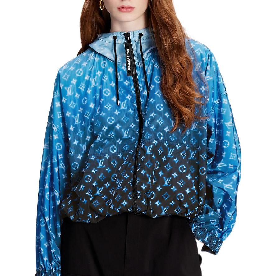 (Women) LOUIS VUITTON SS23  Logo Print Hooded Jacket Blue 1AB06V 圖 5