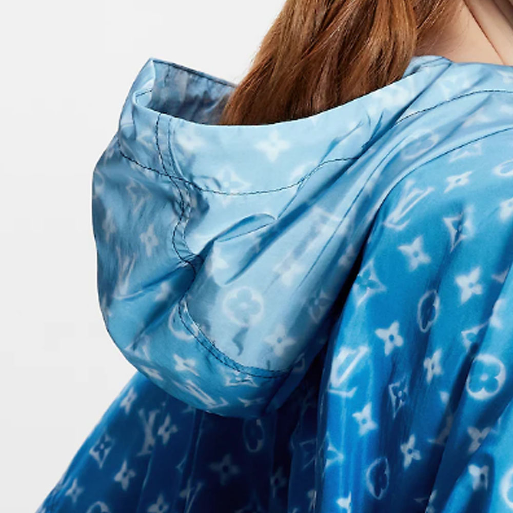 (Women) LOUIS VUITTON SS23  Logo Print Hooded Jacket Blue 1AB06V 圖 6