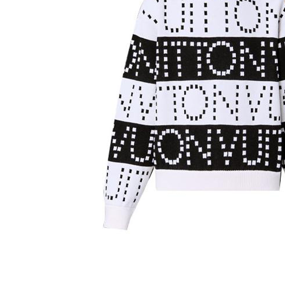 Sizing (Women) LOUIS VUITTON SS23  White Logo Crewneck Knit Sweater. 1AAUQC