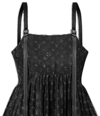 (W) 루이비통 SS23 올오버 로고 가죽 스트랩 여성 민소매 드레스 블랙. 1AAY50 Shop (W) 루이비통 SS23 올오버 로고 가죽 스트랩 여성 민소매 드레스 블랙. 1AAY50