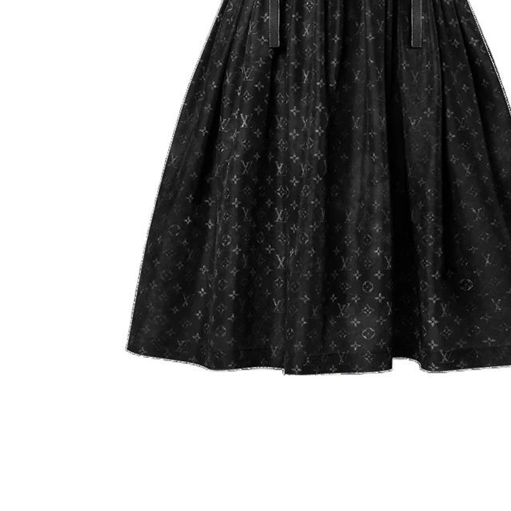 Purchase (W) 路易威登 SS23 全印花logo皮质吊带无袖连衣裙 女 黑色. 1AAY50