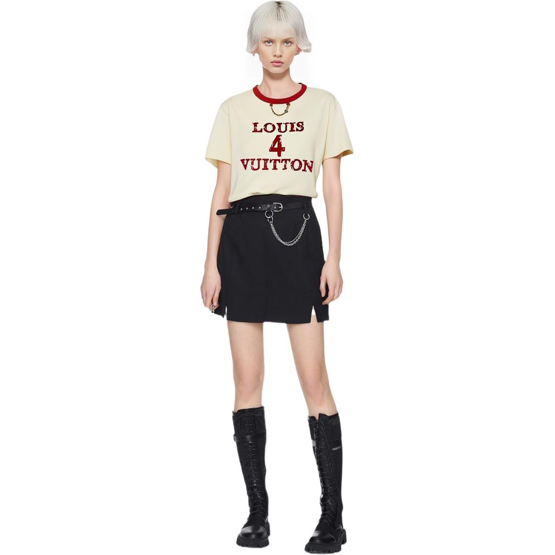 (Women) Louis Vuitton SS23 Beige Alphanumeric Print Short Sleeve T-Shirt . 1ABCVC 圖 3