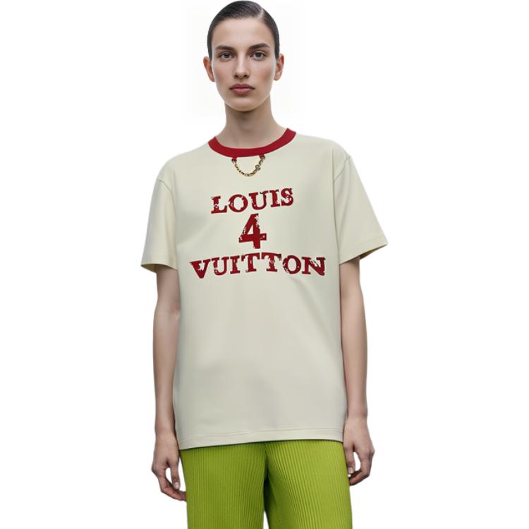 (Women) Louis Vuitton SS23 Beige Alphanumeric Print Short Sleeve T-Shirt . 1ABCVC 圖 5