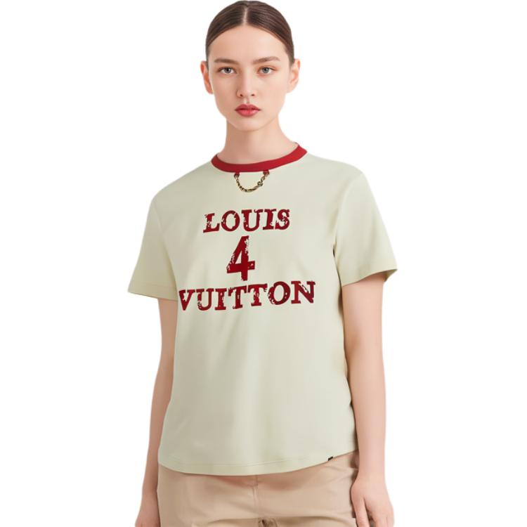 (Women) Louis Vuitton SS23 Beige Alphanumeric Print Short Sleeve T-Shirt . 1ABCVC 圖 6