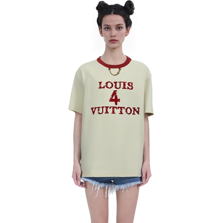 (Women) Louis Vuitton SS23 Beige Alphanumeric Print Short Sleeve T-Shirt . 1ABCVC 圖 7
