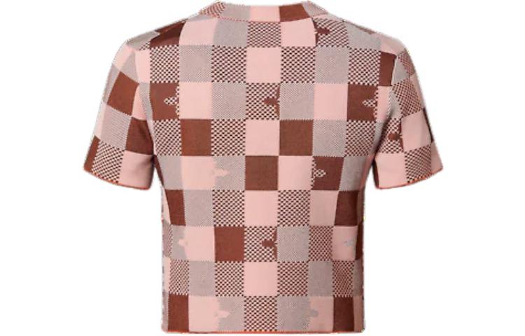 (Women) LOUIS VUITTON SS23 Check Jacquard Knit T-Shirt Pink 1AAXAN 圖 3