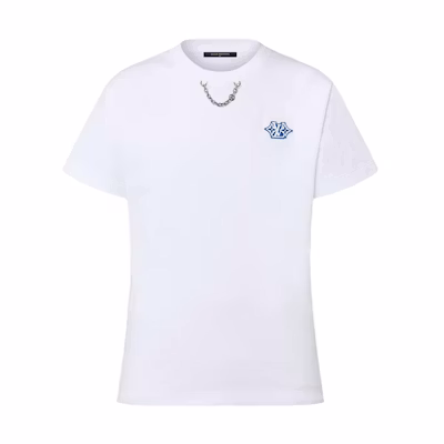 (Women) LOUIS VUITTON SS23 Logo Crewneck Regular T-Shirt White 1ABT4H