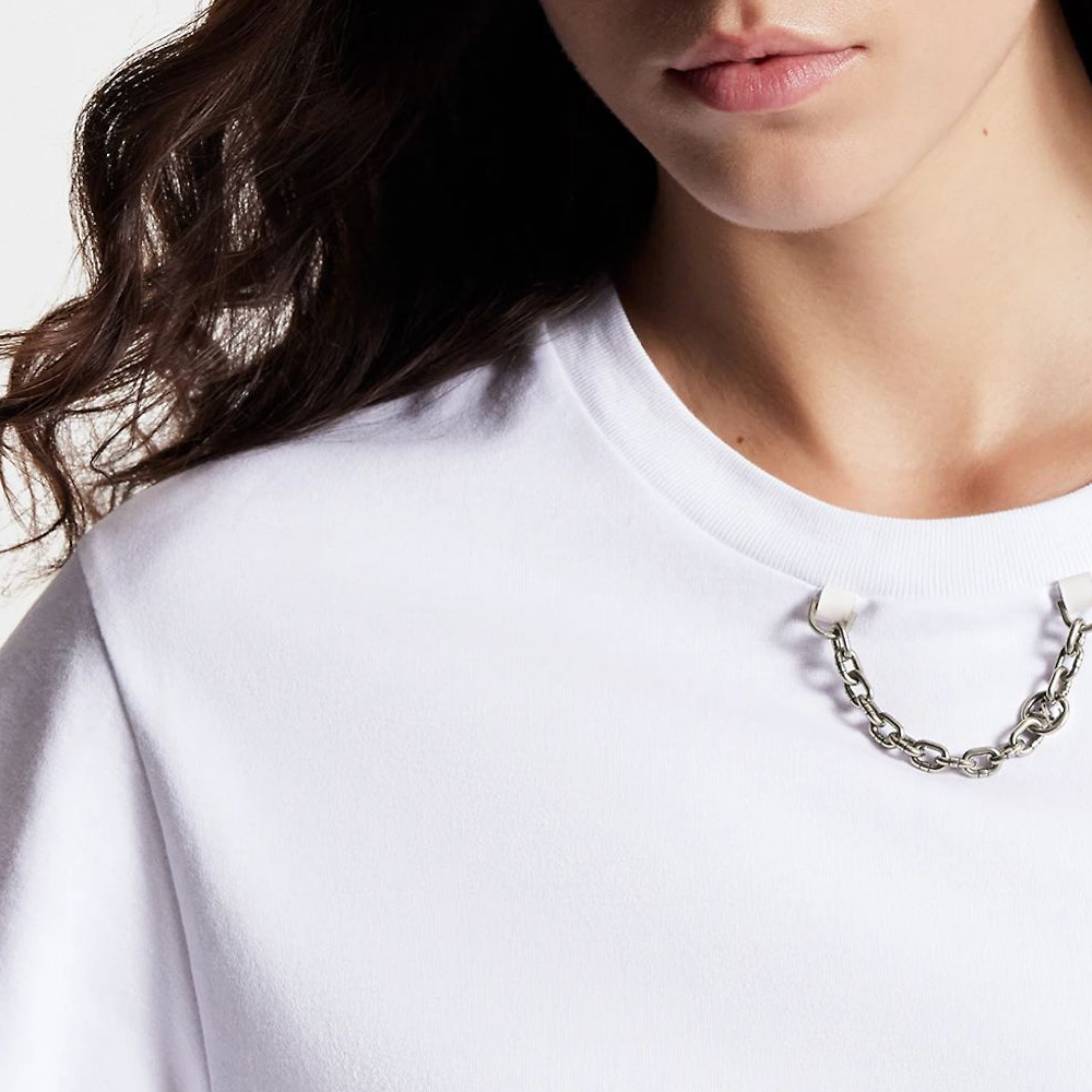 Details for (Women) LOUIS VUITTON SS23 Logo Crewneck Regular T-Shirt White 1ABT4H