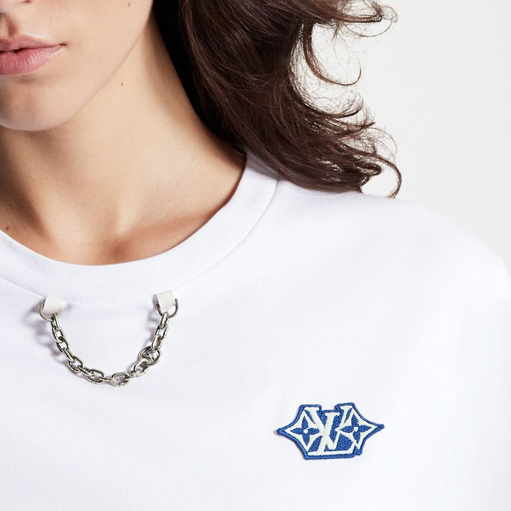 Sizing (Women) LOUIS VUITTON SS23 Logo Crewneck Regular T-Shirt White 1ABT4H