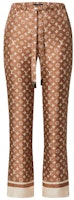 (Women) LOUIS VUITTON SS23 Logo Print Straight-Cut Pajama Pants Brown Women 1AB9H3 (Women) LOUIS VUITTON SS23 Logo Print Straight-Cut Pajama Pants Brown Women 1AB9H3