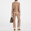 Shop (W) Pantalones de Pijama Marrones Mujeres LOUIS VUITTON SS23 Logo Rectos. 1AB9H3