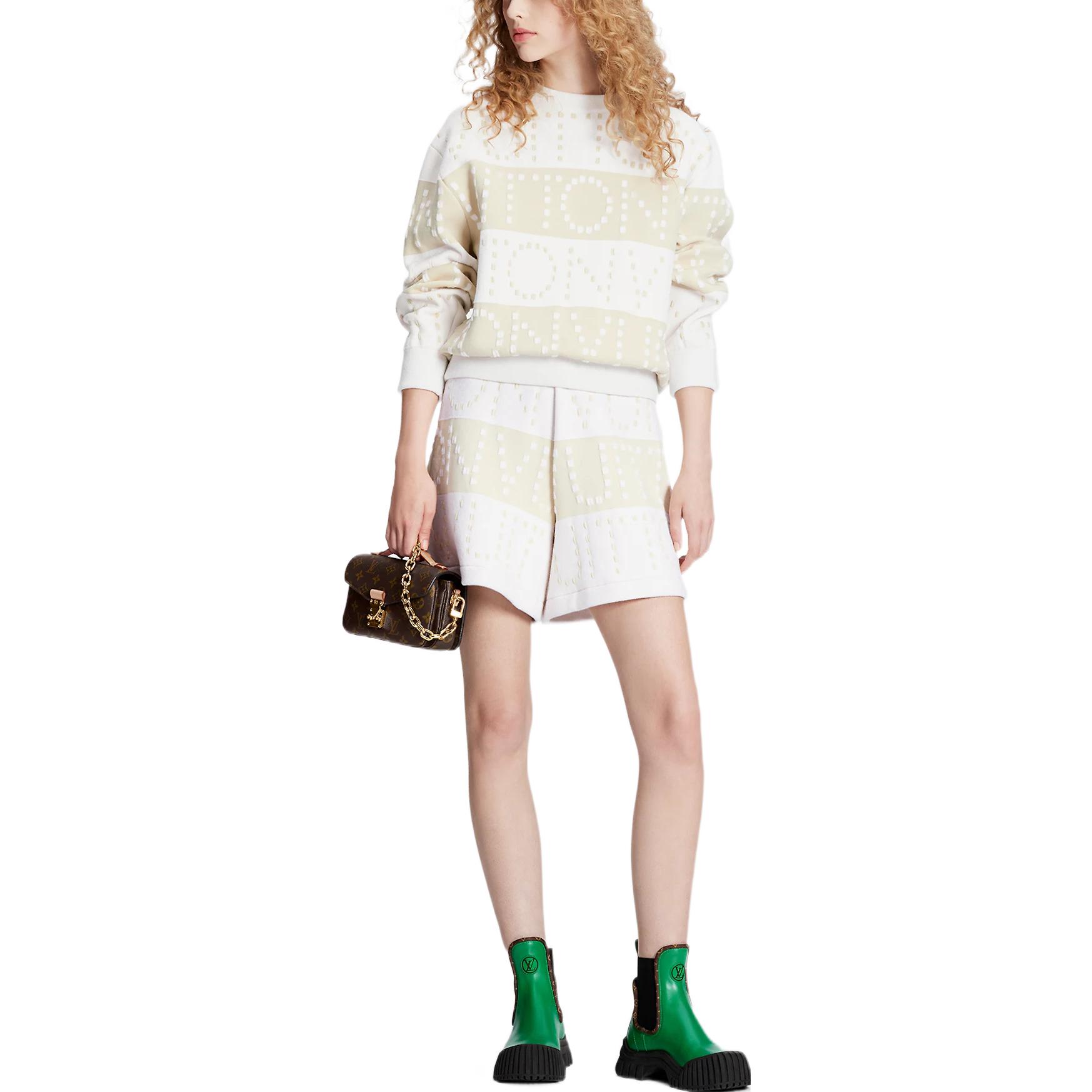 Lookbook (W) LOUIS VUITTON Seluar Pendek Cetak Monogram SS23 Beige 1AAWRU