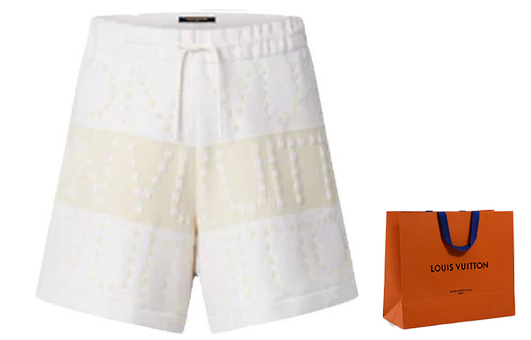 Details for (W) LOUIS VUITTON Seluar Pendek Cetak Monogram SS23 Beige 1AAWRU