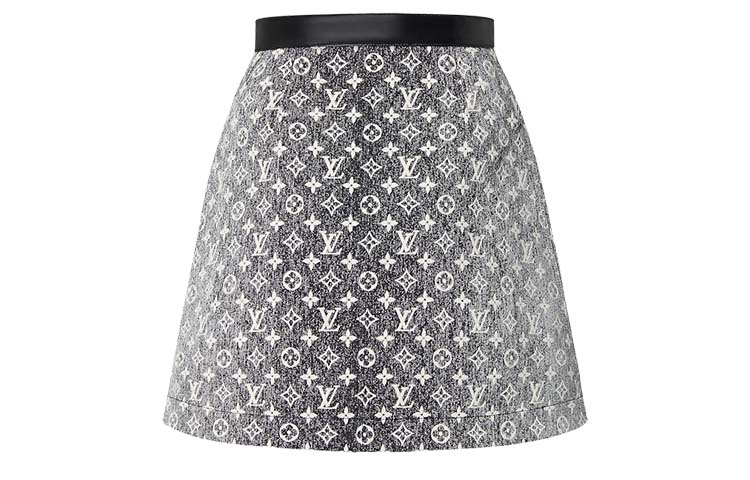 Lookbook (W) 路易威登 SS23 女士灰黑色经典Logo休闲短裙 1AAUP3