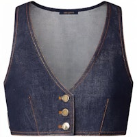 (Women) LOUIS VUITTON SS23 Nautical Blue V-Neck Cropped Vest 1ABBZY (Women) LOUIS VUITTON SS23 Nautical Blue V-Neck Cropped Vest 1ABBZY