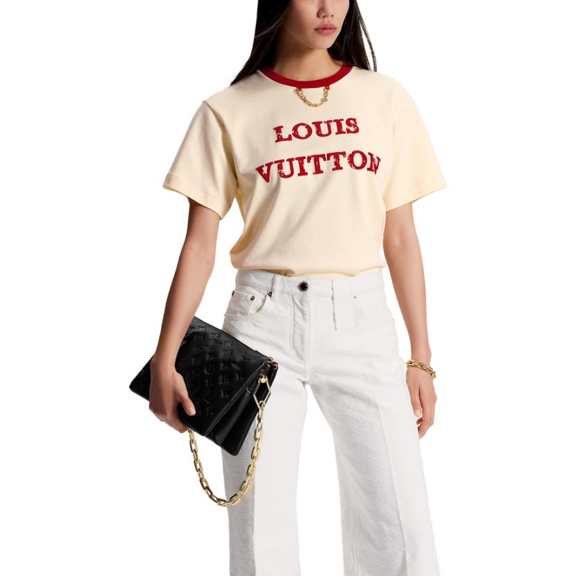 (Women) LOUIS VUITTON SS23 Nautical Logo Print Short Sleeve T-Shirt  Beige 1ABGC0 圖 6