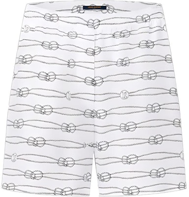 (W) 路易威登SS23航海標誌印花寬鬆白色短褲女款 1ABJOB Buy (W) 路易威登SS23航海標誌印花寬鬆白色短褲女款 1ABJOB