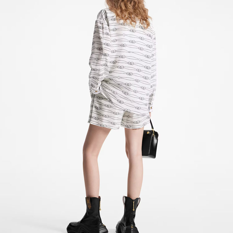 Purchase (W) 路易威登SS23航海標誌印花寬鬆白色短褲女款 1ABJOB