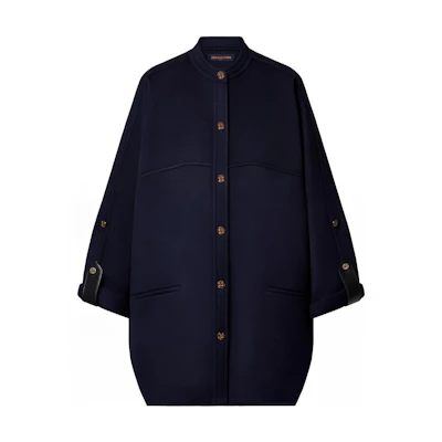 (Women) LOUIS VUITTON SS23 Nautical Solid Single-Breasted Casual Coat Navy Women 1ABC9W