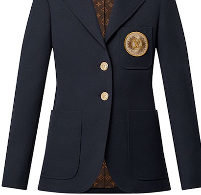 (W) LOUIS VUITTON 2023春夏海軍藍口袋刺繡長袖西裝外套 1AAF8Z Cheap (W) LOUIS VUITTON 2023春夏海軍藍口袋刺繡長袖西裝外套 1AAF8Z