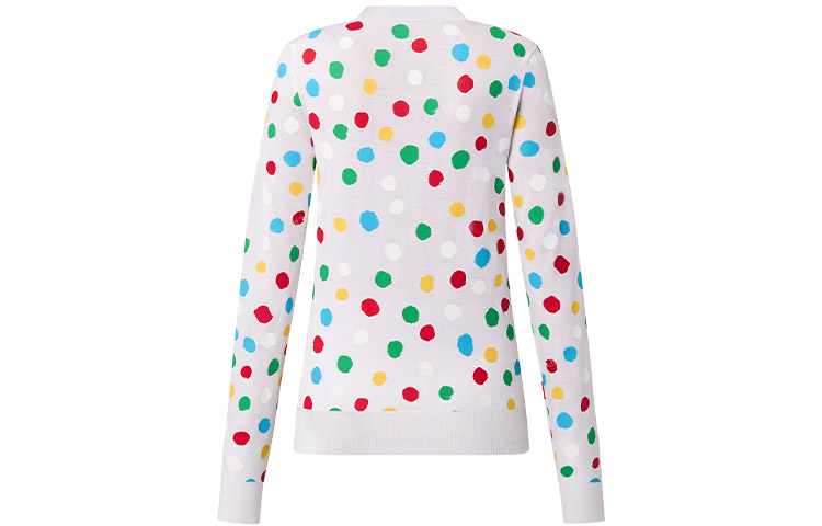 Lookbook (W) 路易威登 SS23 手绘波点羊绒开衫 白色 1AB88D