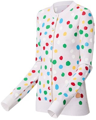 (W) 路易威登 SS23 手绘波点羊绒开衫 白色 1AB88D Shop (W) 路易威登 SS23 手绘波点羊绒开衫 白色 1AB88D