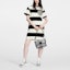 Lookbook (W) Louis Vuitton Vestido de Punto a Rayas Anchas SS23 Manga Corta Negro Blanco 1AAUOX