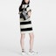 Shop (W) Louis Vuitton Vestido de Punto a Rayas Anchas SS23 Manga Corta Negro Blanco 1AAUOX