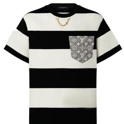 (W) Louis Vuitton Vestido de Punto a Rayas Anchas SS23 Manga Corta Negro Blanco 1AAUOX Purchase (W) Louis Vuitton Vestido de Punto a Rayas Anchas SS23 Manga Corta Negro Blanco 1AAUOX