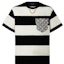 Purchase (W) Louis Vuitton Vestido de Punto a Rayas Anchas SS23 Manga Corta Negro Blanco 1AAUOX