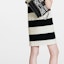 Sizing (W) Louis Vuitton Vestido de Punto a Rayas Anchas SS23 Manga Corta Negro Blanco 1AAUOX