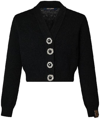 (W) LOUIS VUITTON SS24 Kardigan Rajut Hitam Lengan Panjang V-Neck 1AFOV6 Order (W) LOUIS VUITTON SS24 Kardigan Rajut Hitam Lengan Panjang V-Neck 1AFOV6