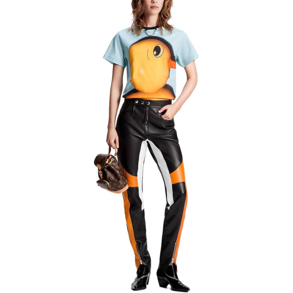 (Women) LOUIS VUITTON SS24  Blue Duck Pattern Crewneck T-Shirt. 1AFTR8 圖 3