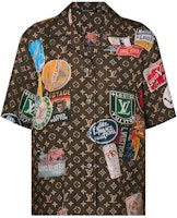 (Women) LOUIS VUITTON SS24 Logo Print Brown Short Sleeve Shirt. 1AFL76 (Women) LOUIS VUITTON SS24 Logo Print Brown Short Sleeve Shirt. 1AFL76