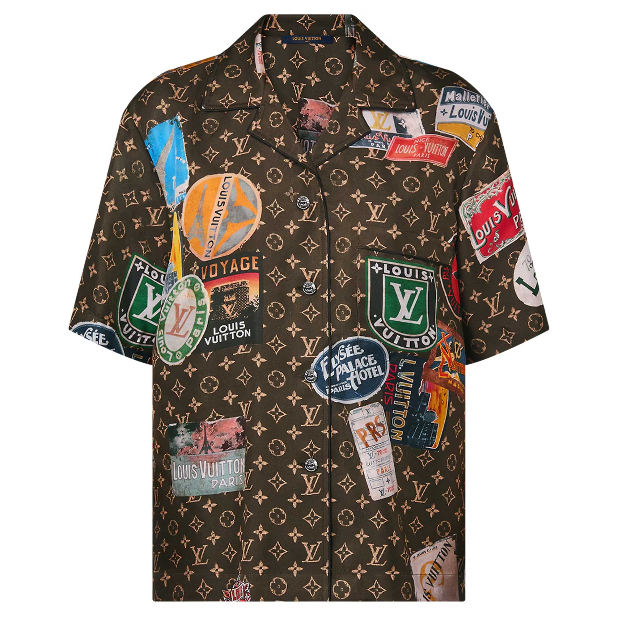 Order (W) Camiseta Marrón de Manga Corta con Logo LOUIS VUITTON SS24. 1AFL76