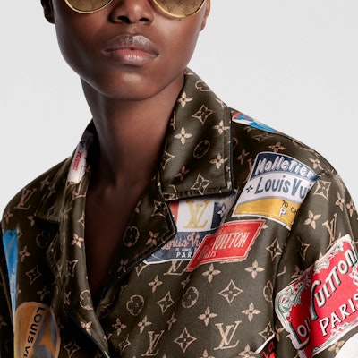 (W) Camiseta Marrón de Manga Corta con Logo LOUIS VUITTON SS24. 1AFL76 Details for (W) Camiseta Marrón de Manga Corta con Logo LOUIS VUITTON SS24. 1AFL76