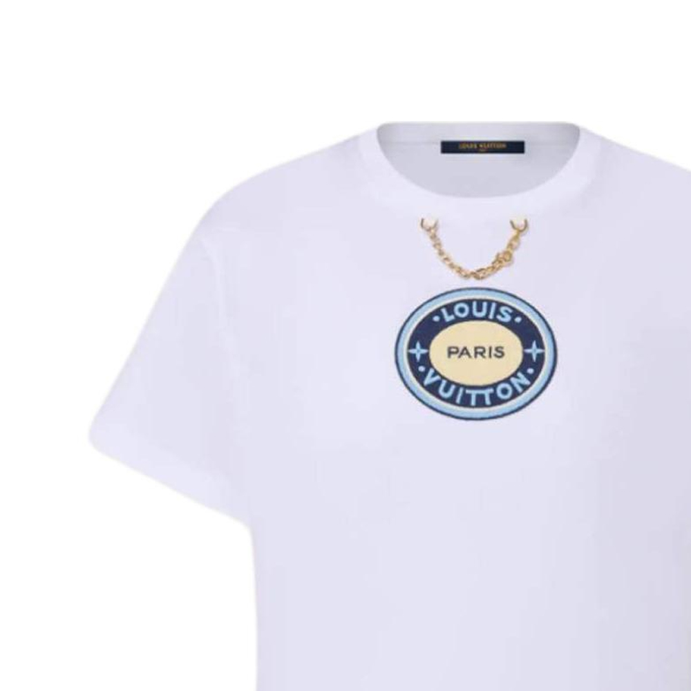 (Women) LOUIS VUITTON SS24  Logo Print White Crewneck T-Shirt. 1AFPG0 圖 7