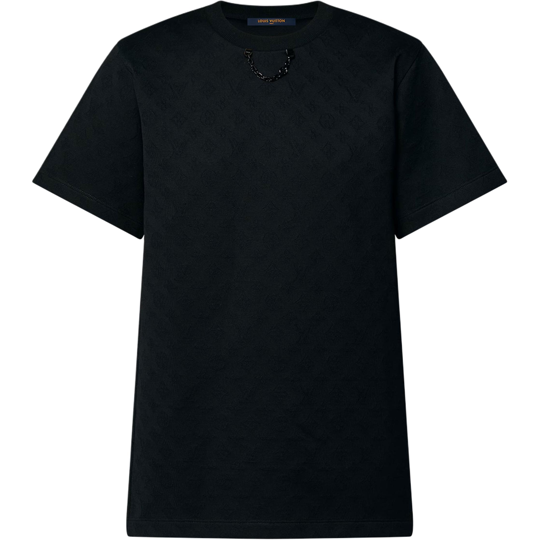 (Women) LOUIS VUITTON SS24  Plain Black Crewneck Short-Sleeve T-Shirt 1AFTN5