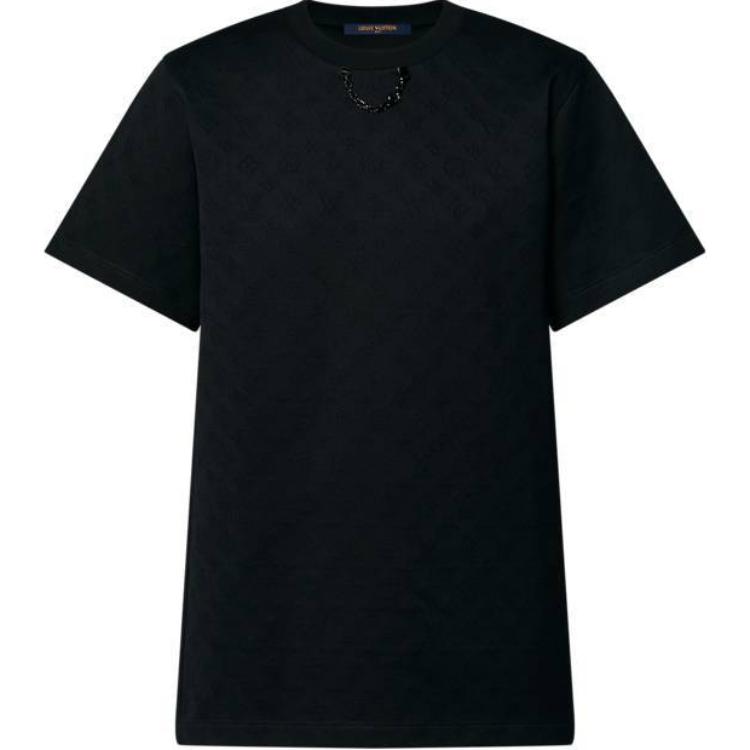 (Women) LOUIS VUITTON SS24  Plain Black Crewneck Short-Sleeve T-Shirt 1AFTN5 圖 2
