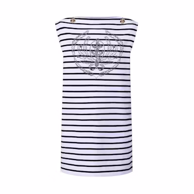 (Women) LOUIS VUITTON SS24 Striped Print Sleeveless Short Dress Multicolor 1AFLMC