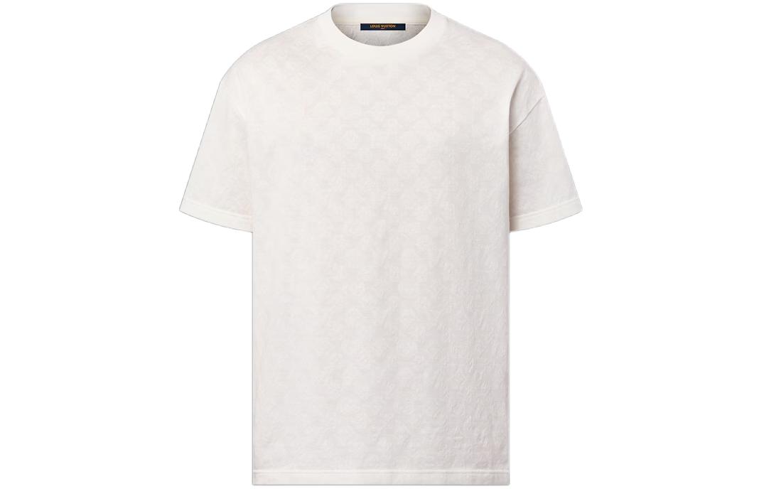 (Women) LOUIS VUITTON SS24  White Crewneck Short-Sleeve Pullover T-Shirt. 1AFQ51