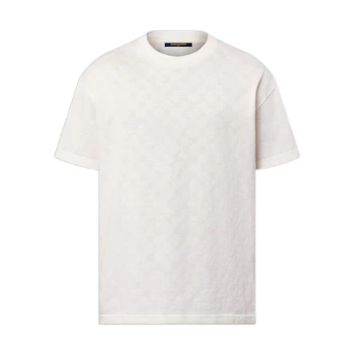 (Women) LOUIS VUITTON SS24 White Crewneck Short-Sleeve Pullover T-Shirt. 1AFQ51