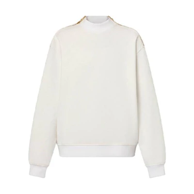 (Women) LOUIS VUITTON SS24 White Solid Color Pullover Knit Long Sleeve Sweater 1AFTNX