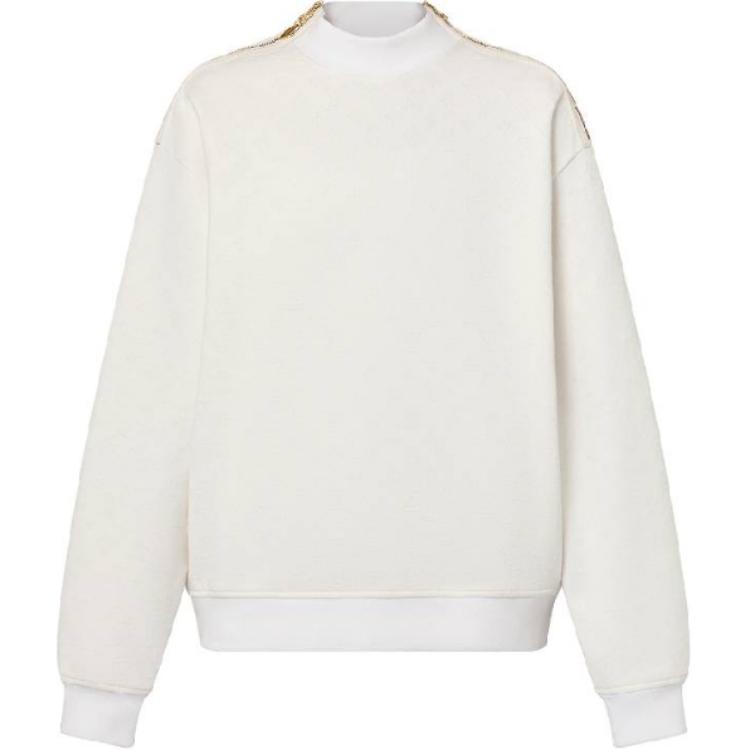 Order (Women) LOUIS VUITTON SS24  White Solid Color Pullover Knit Long Sleeve Sweater 1AFTNX
