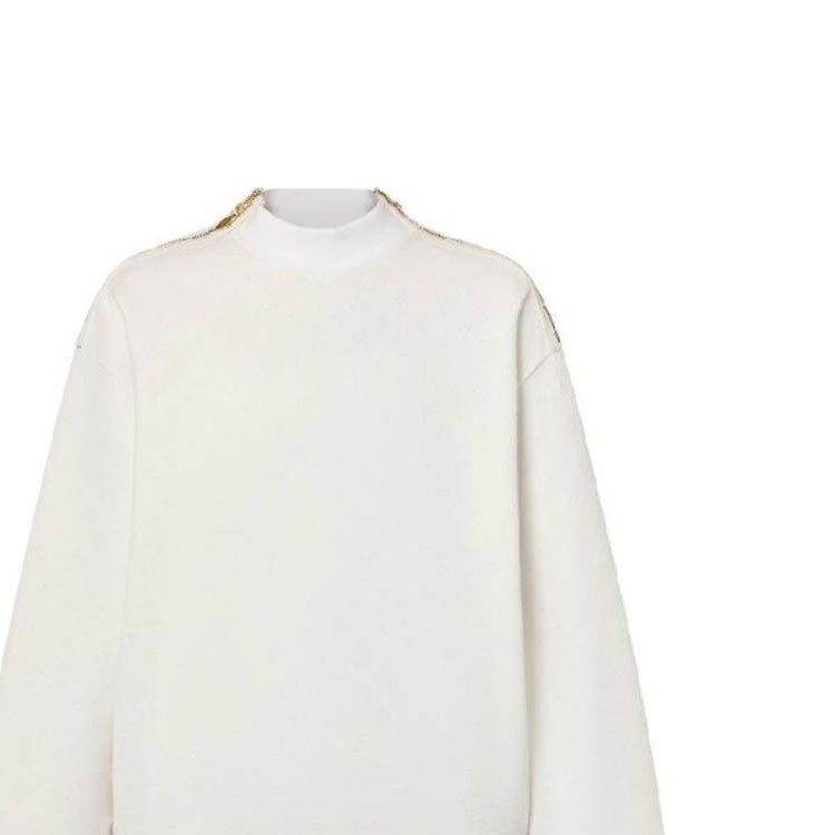 Details for (Women) LOUIS VUITTON SS24  White Solid Color Pullover Knit Long Sleeve Sweater 1AFTNX