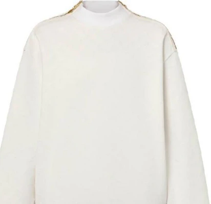 (Women) LOUIS VUITTON SS24 White Solid Color Pullover Knit Long Sleeve Sweater 1AFTNX Details for (Women) LOUIS VUITTON SS24 White Solid Color Pullover Knit Long Sleeve Sweater 1AFTNX