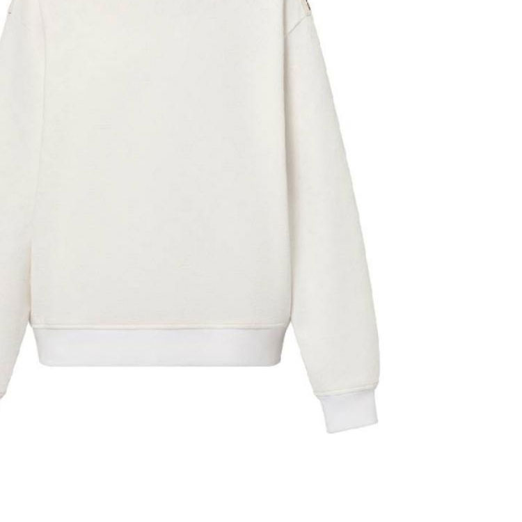 Sizing (Women) LOUIS VUITTON SS24  White Solid Color Pullover Knit Long Sleeve Sweater 1AFTNX
