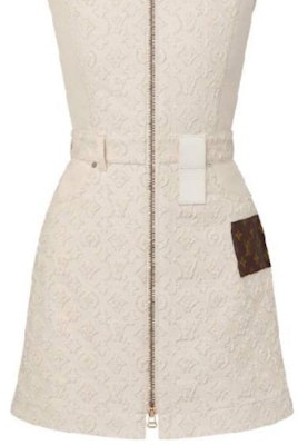 (W) 루이 비통 SS24 베이지 모노그램 숏 지퍼 민소매 드레스 1AFSQS Details for (W) 루이 비통 SS24 베이지 모노그램 숏 지퍼 민소매 드레스 1AFSQS